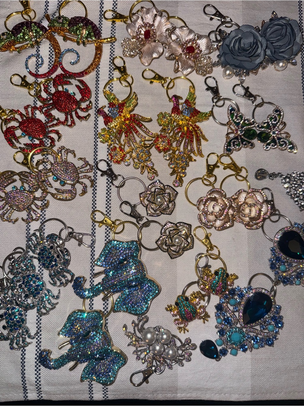 Brooch Key Chains and Bag Charms